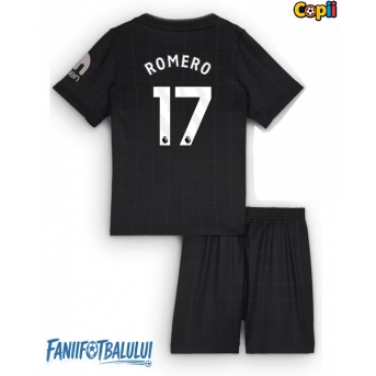 Tottenham Hotspur Cristian Romero #17 Echipament de Fotbal Replică 2025-26 Copii Deplasare (+ Șorturi)